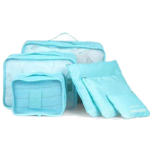 6 PC Portable Travel Luggage Packing Cubes
