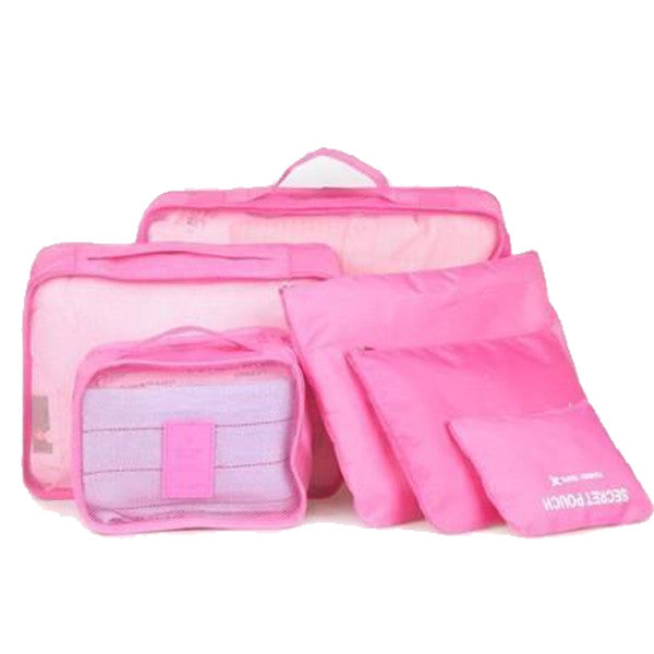 6 PC Portable Travel Luggage Packing Cubes