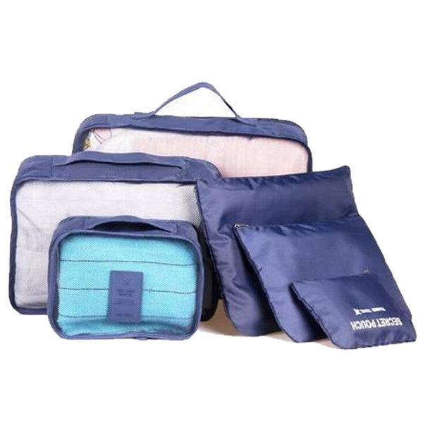 6 PC Portable Travel Luggage Packing Cubes