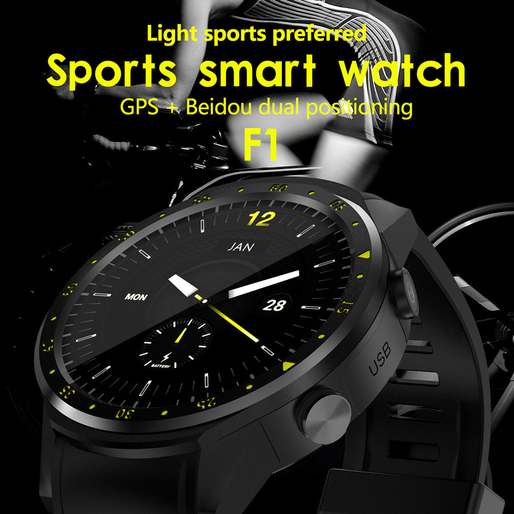 F1 1.3inch Bluetooth 4.0 Full Round High-definition IPS Touch Screen MT2503 Chip Smart GPS Sports Watch Phone for IOS Android Samsung