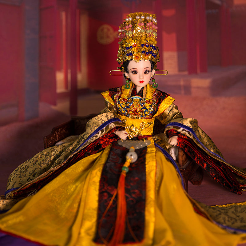 14" Handcrafted Collectible Chinese Dolls Vintage Empress Wu Zetian Doll High-end BJD Girl Dolls Christmas Gifts Toys