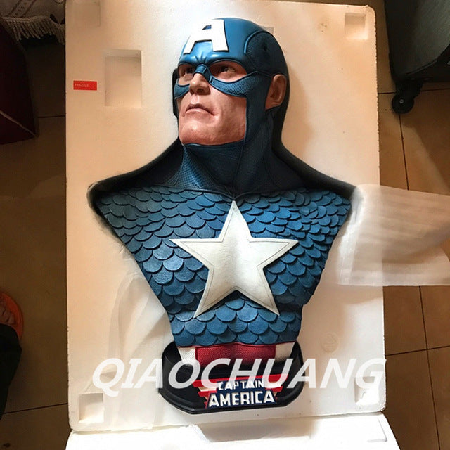 Captain America 3: Civil War Statue Captain America 1:1 Bust(LIFE SIZE) Avengers Steven Rogers Sculpture Resin Model Toy W233