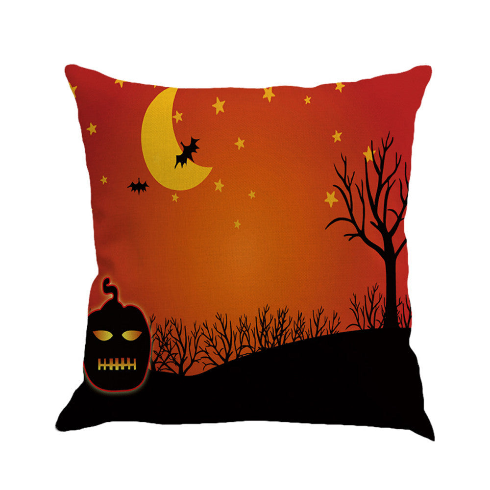 Happy Halloween Pillow Cases Linen Sofa Cushion Cover Home Decor