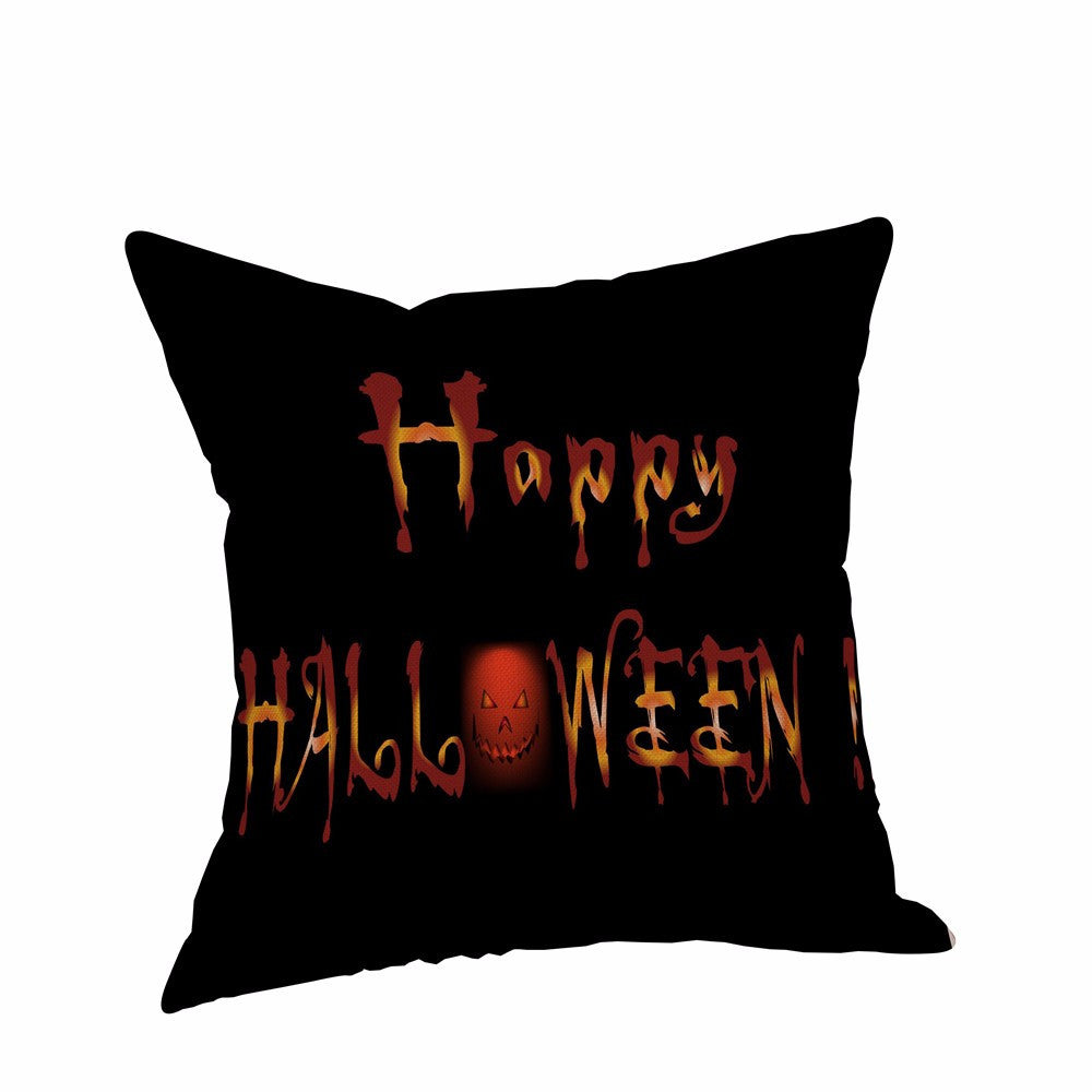 Happy Halloween Pillow Cases  Linen Sofa Cushion Cover Home Decor