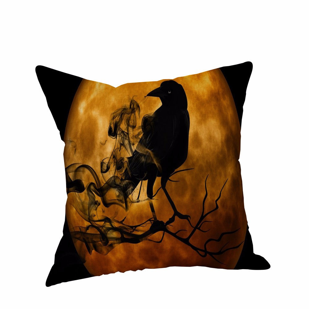 Happy Halloween Pillow Cases  Linen Sofa Cushion Cover Home Decor