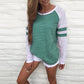 Fashion Women Ladies Long Sleeve Splice Blouse Tops Clothes T Shirt