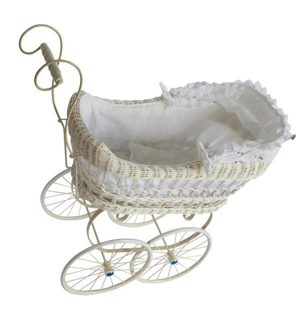 Hot Sale Newborn Baby Studio Photography Props Classical Style Upscale Toy Doll Stroller Trolley