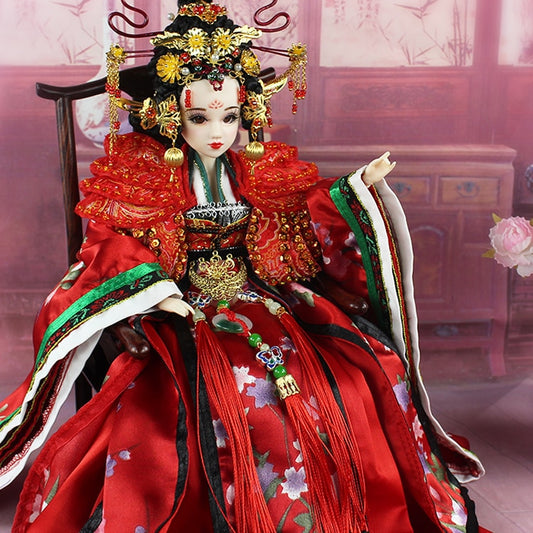 35cm Collectible Chinese Dolls Empress Wu Zetian Doll With 12 Joints Movable 3D Realistic Eyes Pretty BJD Doll Christmas Gifts