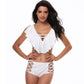 European Style White Plus Size Bikini