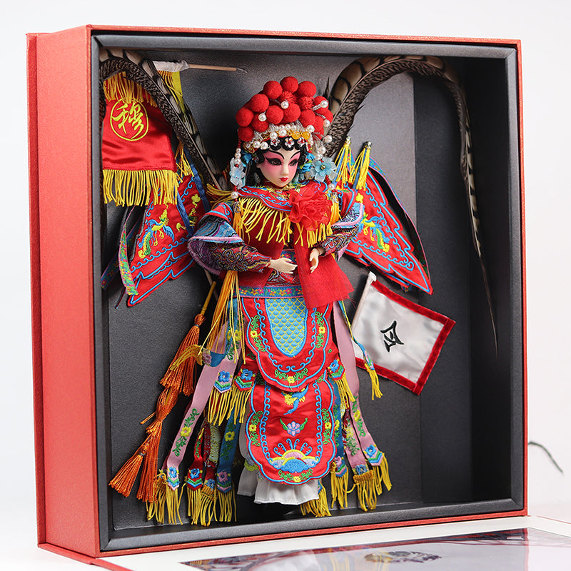 High-end Collectible Chinese Dolls Traditional Oriental Peking Opera Doll With 14 Joints Movable Mu GuiYing Series Toys Gifts