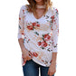 Women Autumn Long Sleeve Floral Printing Shirt Casual Blouse Tops