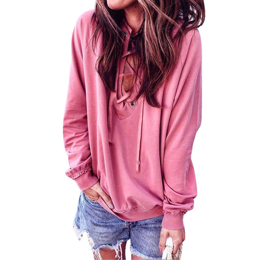 Women Casual Long Sleeve Hoodie Sweatshirt Jumper Pullover Tops