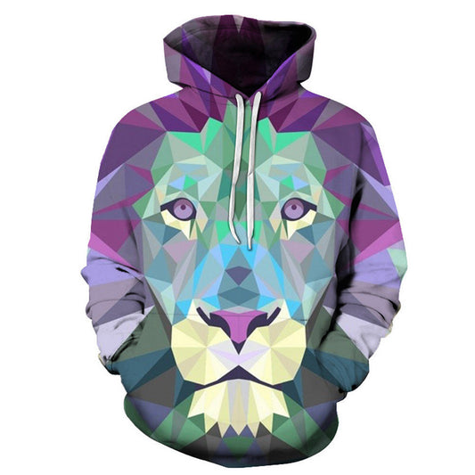 Mens 3D Pattern Autumn Winter Long Sleeve Hoodie Hooded Sweatshirt Tops Blouse
