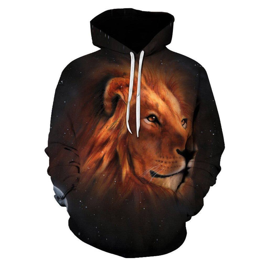 Mens 3D Pattern Autumn Winter Long Sleeve Hoodie Hooded Sweatshirt Tops Blouse