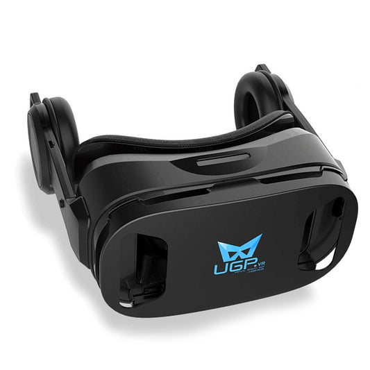 3D VR Headset Virtual Reality Glasses Build-in Stereo Headphone and Adjustable Strap Movie Games 3D Glasses (Black)
