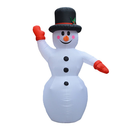 Inflatable Toys Christmas Snowman Cute Electric Inflatable Snowman Model Christmas Decoration (with EU Plug)