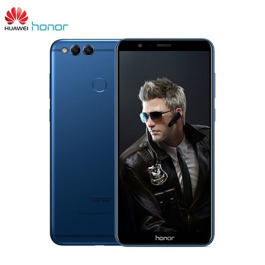 Huawei Honor 7X Face ID Mobile Phone Bezel-less 5.93 inch 2160*1080P 4GB 64GB Octa Core Dual Rear Cameras 3340mAh Fingerprint Android 8.0