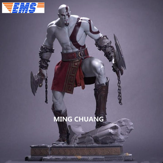 26" God of War Statue Ghost of Sparta Bust Kratos Full-Length Portrait 1:4 GK Action Figure Collectible Model Toy BOX 66 CM Z209