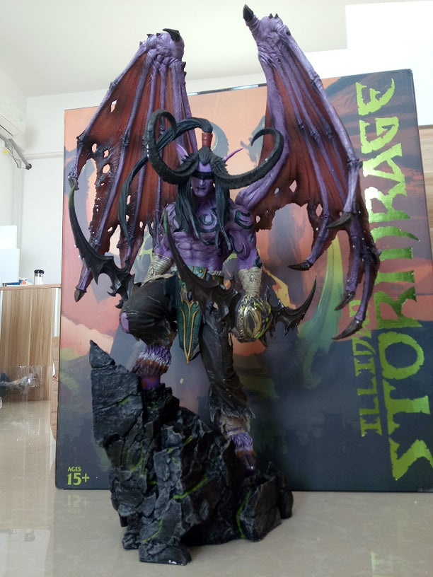 Nuovo WOW World Illidan Stormrage High Grade Resina GK Statua In Azione Anime Figure Da Collezione Model Toy 56cm