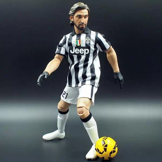 Soccer Star 1/6 PVC 21 Andrea Pirlo Doll ( JUV 2015-16 season ) White Black Fans Christmas Gift DHL