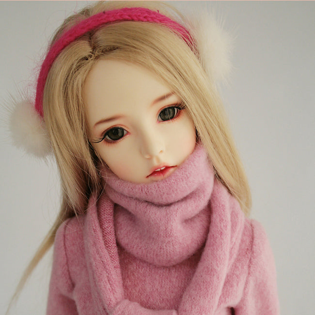 FREE SHIPPING!FREE makeup&eyes! top quality 1/3 bjd female girl doll Juah winter scarf model manikin kids toy high art girl